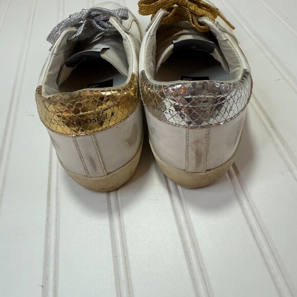 Golden Goose Limited Edition Superstar 'Silver Gold Mismatch' Size 40 / 10 - Picture 7 of 10